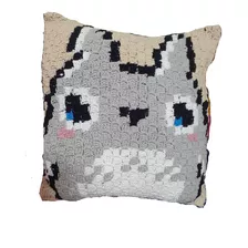 Almohadón Crochet Totoro