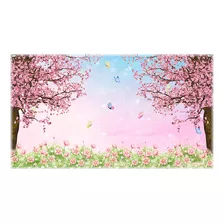 Painel Tecido Sublimado 3d Jardim Borboletas 082 4x2,5m