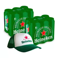 Combo Hnk: 12 Latas Heineken 473cc + Gorra Heineken Trucker