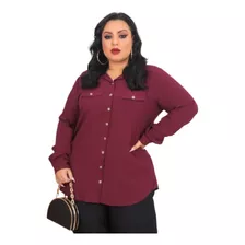 Camisa Camiseta Feminina Moda Evangélica Viscose Plus Size 