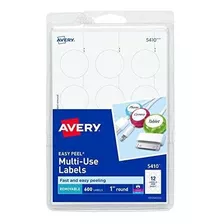 Etiqueta - Avery Self-adhesive Removable Labels, 1-inch Diam