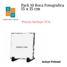 Pack 10 Roca Fotografica Cuadrada 15x15 Para Sublimación