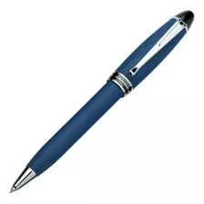 Bolígrafo - Blue Mat Velvet Resin Ballpoint Pen, Black Lacqu