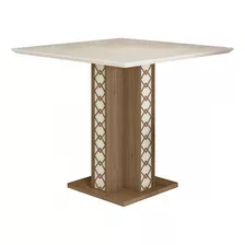 Mesa De Madeira Isis Carvalho/off White J00335 - Poliman