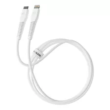 Cable Cargador Sleve Line X Usb Tipo C A Lightning White Color Blanco