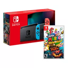 Consola Nintendo Switch Neón + Super Mario 3d World Bowsers