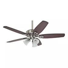 Ventilador De Techo 52 Builder's Plus Marca Hunter Aspas Almendro/cerezo Diámetro 132 Cm