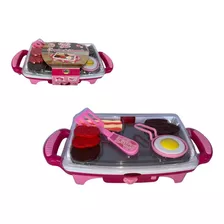 Brinquedo Chapa Divertida Com Som Luz Breakast Grill Menina