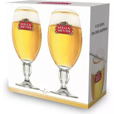 Copas Stella Artois, 330 Mililitros, Vidrio, 20 Cm, 2 Piezas