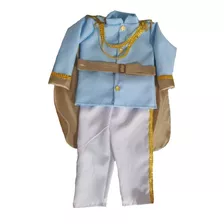 Fantasia Infantil Menino Príncipe Luxo Azul Bebê