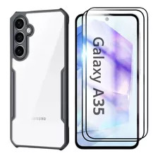 Capa Case Anti Impacto Para Galaxy A35 + Pelicula Vidro 3d