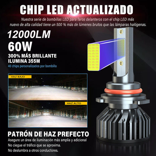 12000lm Faro Led Luz Alta Y Baja Para Cadillac Ats 2013-2019 Foto 4