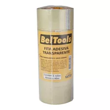 5 Rolo Fita Empacotamento Transparente Larga 48x40m Beltools