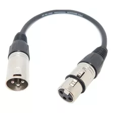 Cable Canon Xlr Balanceado Macho Hembra 30 Cm