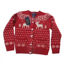 Ropa De Navidad - Sweters Navideño Ralph Lauren Rojo/renos