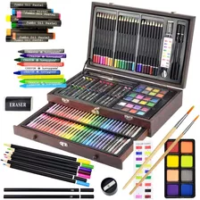 Kit De Artística Dibujo Profesional Colores Crayolas Arte