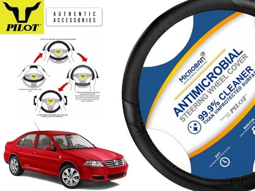 Funda Cubrevolante Negro Antimicrobial Vw Jetta A4 2014 Foto 2