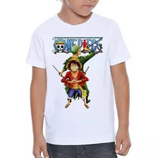 Camiseta Infantil One Piece Monkey D Luffy E Zoro Anime #01