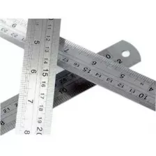 Kit De Réguas 30cm-50cm- 1 Metro Metal Aço Inox
