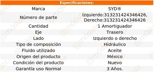 (1) Amortiguador Tra Hidrulico Der O Izq Element 03/11 Foto 2