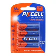 4 Baterías Pila Doble A Super Alcalina Pkcell Aa 1.5v Lr6