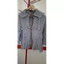 Saco Crochet C/capucha