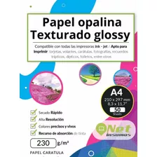 Papel Opalina Texturada Glossy A4 50 Hojas 230gr