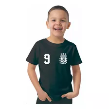 Remera Niño Julian Alvarez 9 Seleccion Arg Afa Personalizada