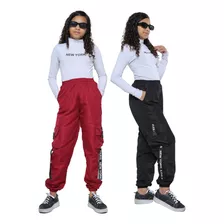 Kit 2 Calças Jogger Para Meninas Infantil Feminina Street