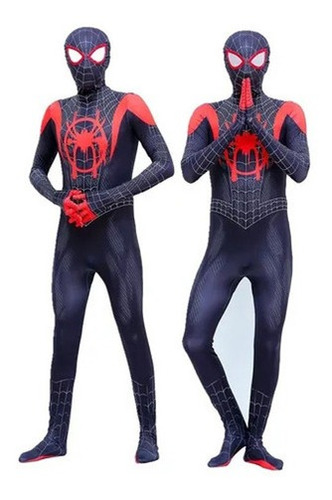 Traje De Spiderman Cosplay Adultos Mídias Miles Morales