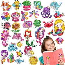 Kit 30 Pcs Adesivos De Diamante Infantil Com Pintura De Dia