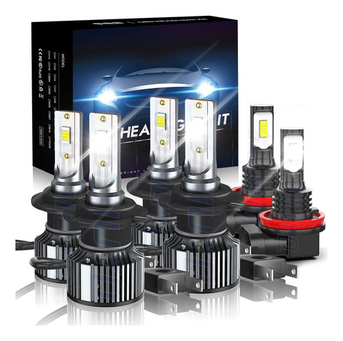 2 Faros Led H7 De Haz Alto/bajo, 6000 K, Blanco Fro