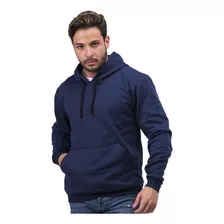 Moletom Masculino Blusa De Frio Capuz Flanelado Liso Algodão