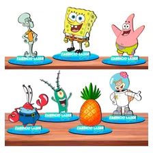 25 Centro De Mesa 15 Cm Bob Esponja Lembrancinha Enfeite Mdf