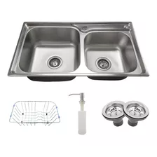 Cuba Dupla Cozinha Gourmet Aço Inox Luxo Tubrax C/acessórios