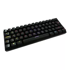 Teclado Gamer Ocelot Ogmk03 Qwerty Ocelot Blue Español Color Negro Con Luz Rgb