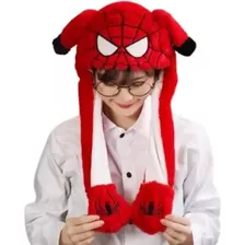 Sombrero Gorro Peluche Luminoso Con Orejas Movíles Spiderman