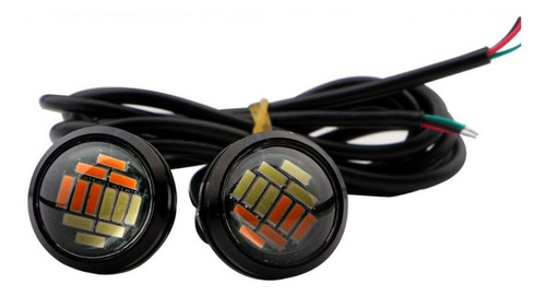 Ojo De Aguila Led Jetta Audi Bmw Faro Doble Color 12 Led 4pz Foto 4