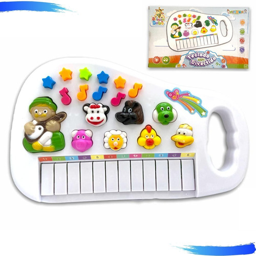Piano Infantil Musical Educativo Som De Animais Fazenda .