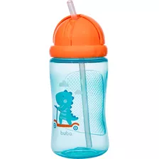 Garrafinha Dino Patinete Bpa Free Azul 400 Ml Buba