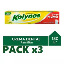 Pasta Dental Kolynos Super Blanco 180g X3 Unidades