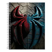 Caderno Homem Aranha 1 Matérias 96folhas Capa Dura 