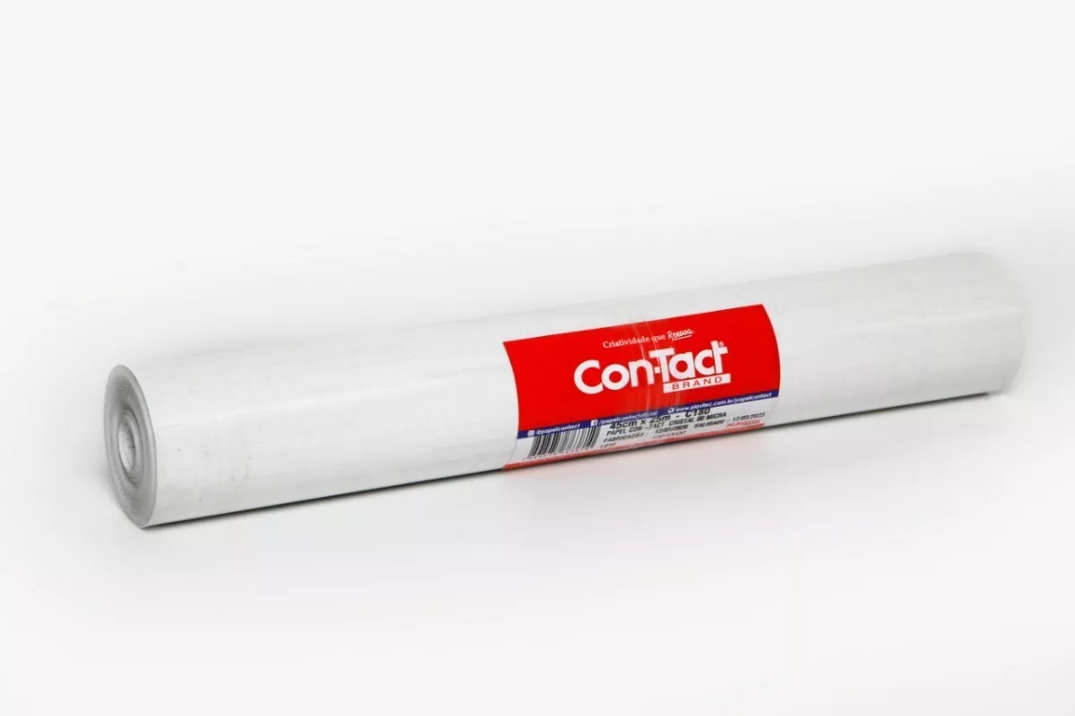Plastico Papel Adesivo Contact Transparente 45cmx25m 80 Mic.