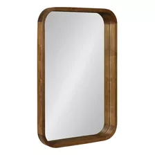 Espejo Pared Rectangular Redondeado Moderno 20 X 30 Marron