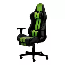 Silla De Escritorio Acer Speed Speed-gc1200 Gamer Ergonómica Negra Y Verde Con Tapizado De Cuero Sintético