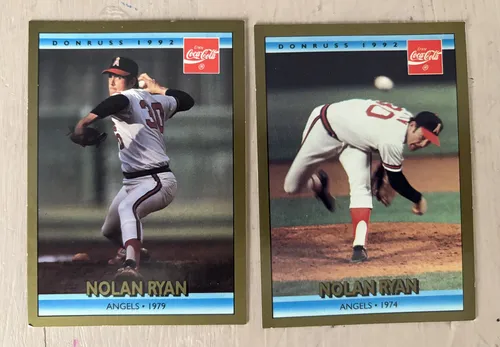Dos Tarjetas Beisbol Nolan Ryan Coca-cola 1992