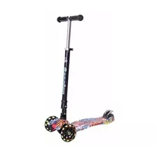 Patinete Infantil Scooter 3 Rodas Com Led C/ Freio Dobrável