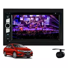 Central Multimídia Dvd Honda City 15 Á 18 Tv Usb Câmera Blue