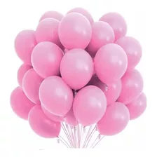 Balão Bexiga Redondo 9 Bompack 30 Unidades Rosa Forte