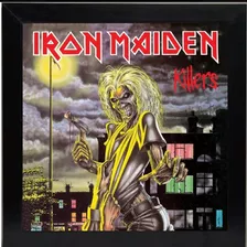 Quadro Iron Maiden Lp Killers Capa Do Disco De Vinil Rock